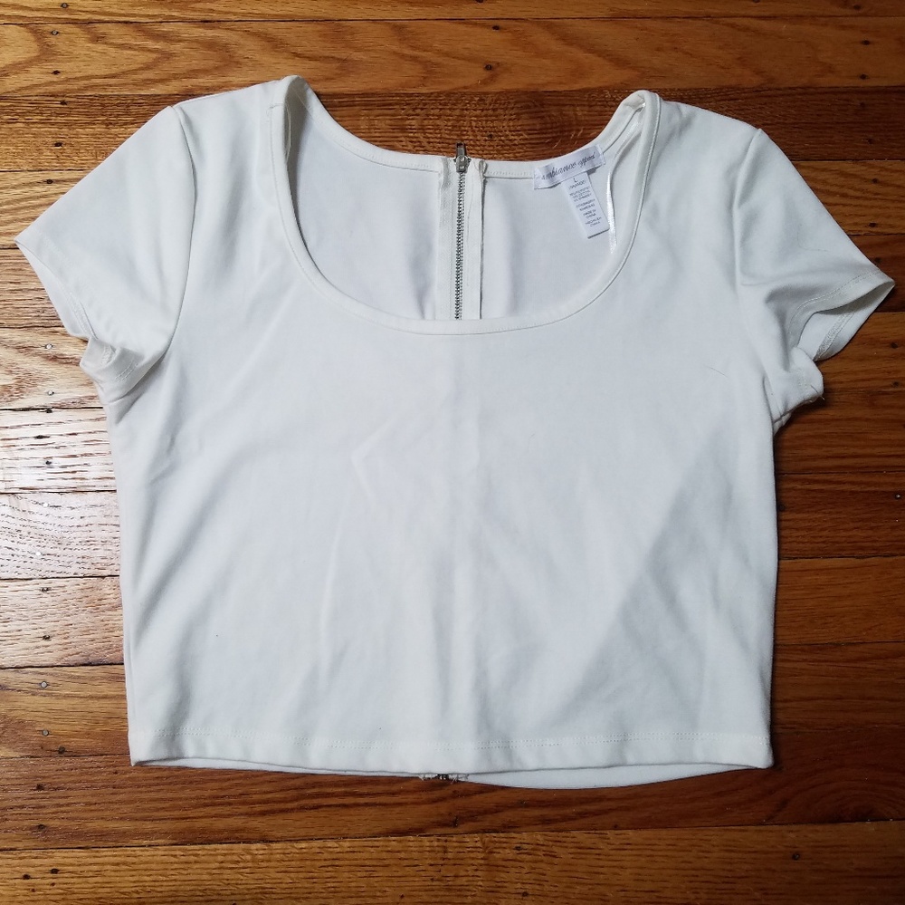 Like new ambiance white crop top size large